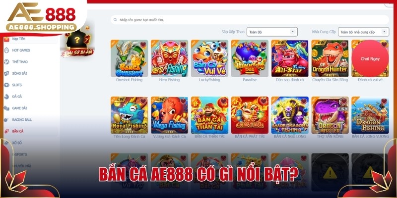 Bắn cá AE888 có gì nổi bật?