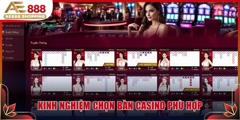 Kinh nghiệm chọn bàn casino phù hợp