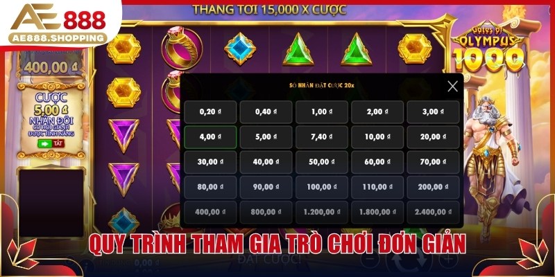 Quy trình tham gia trò chơi đơn giản