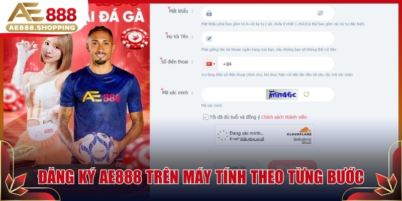 Đăng ký AE888 trên máy tính theo từng bước