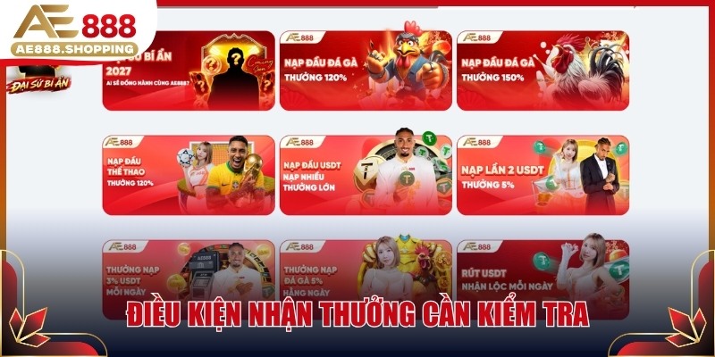 Điều kiện nhận thưởng cần kiểm tra